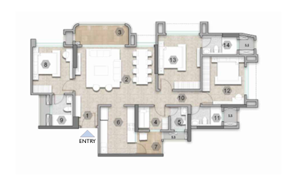 Raymond Realty Nirmal Nagar Bandra East 3BHK Plan