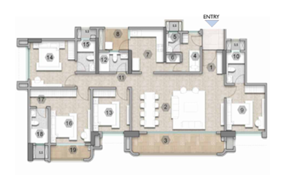 Raymond Realty Nirmal Nagar Bandra East 4BHK Plan